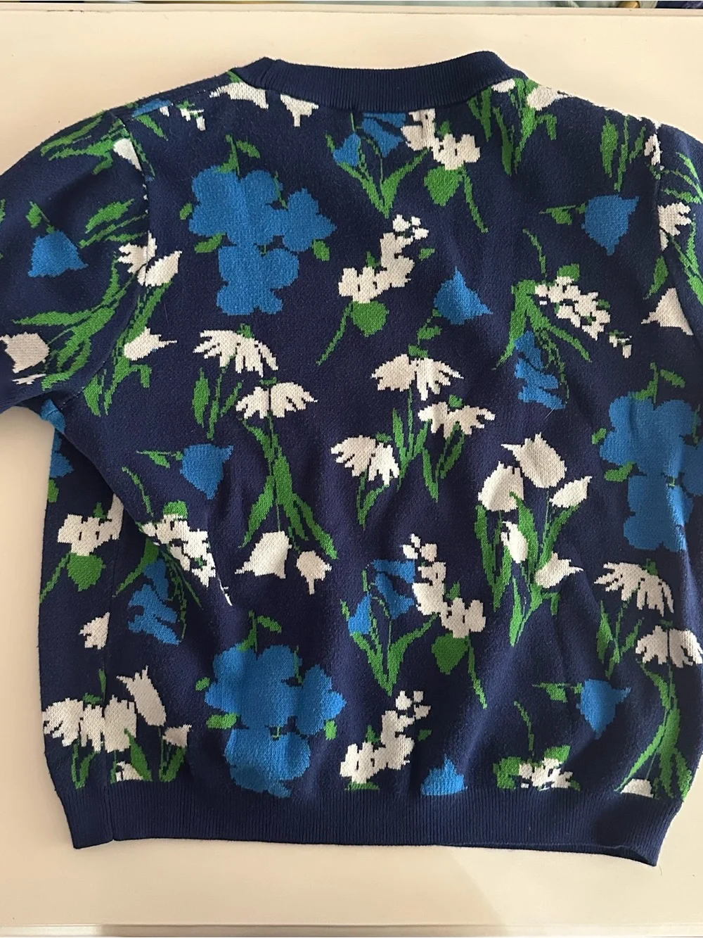 kate spade Navy Blue Floral Crewneck Sweater